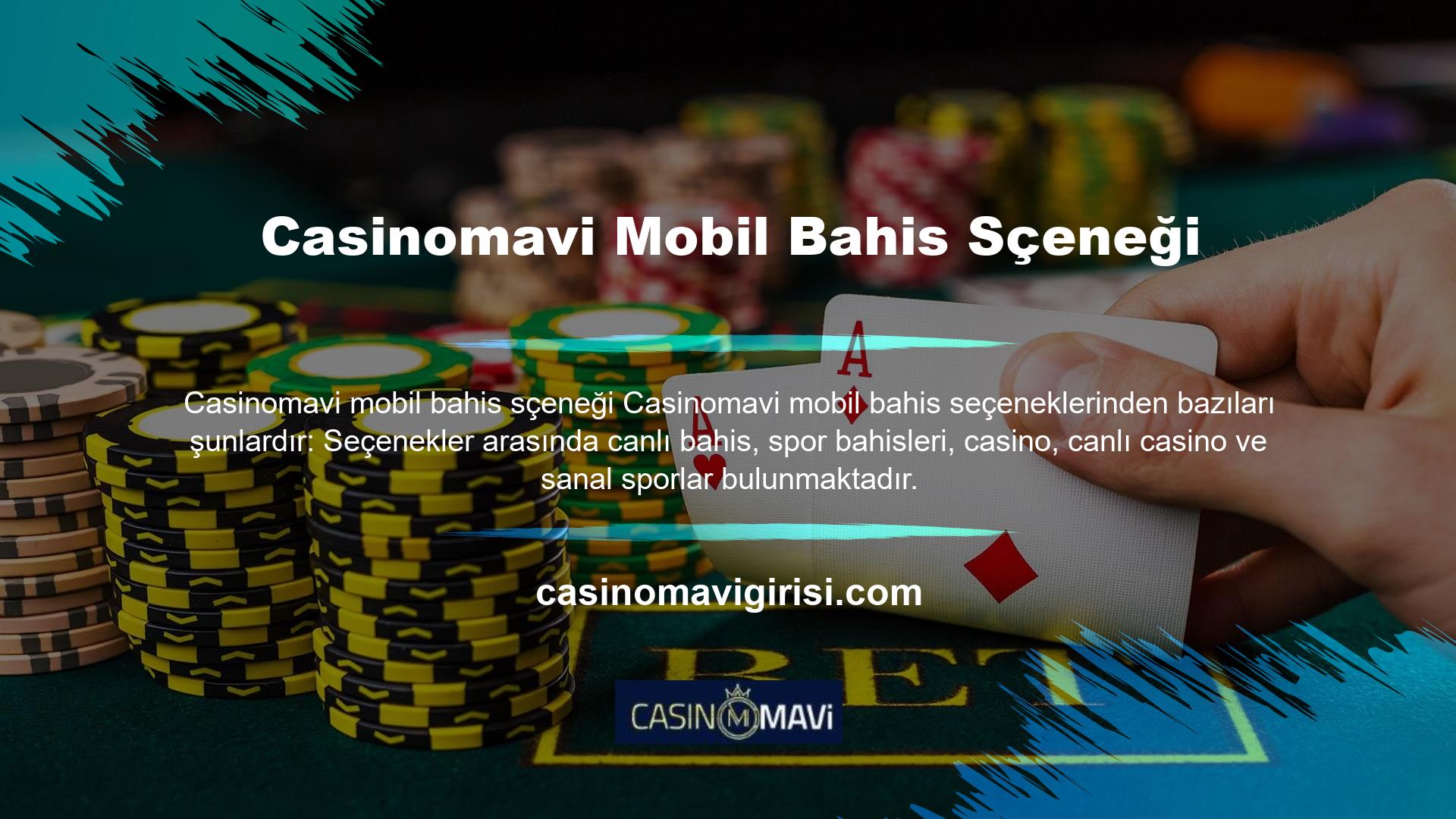 Casinomavi Bahis Seçenekleri mobil tasarımı, bireylerin uygulamayı indirdikten sonra yüksek oranlarla bahis oynamasına olanak tanıyor